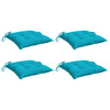 Cuscini da sedia Vidaxl 4 ST 40x40x7 cm tessuto turchese
