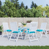 Cojines de silla Vidaxl 6 pcs 40x40x7 CM Fabric Turquesa