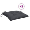 Cojines de silla Vidaxl 6 pcs 50x50x7 cm oxford tela antracita