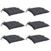 Cojines de silla Vidaxl 6 pcs 50x50x7 cm oxford tela antracita