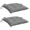 Cojines de silla Vidaxl 2 st 50x50x7 cm oxford tela gris