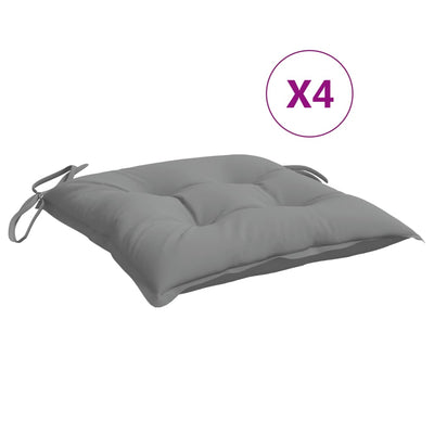 Cojines de silla Vidaxl 4 st 50x50x7 cm oxford tela gris