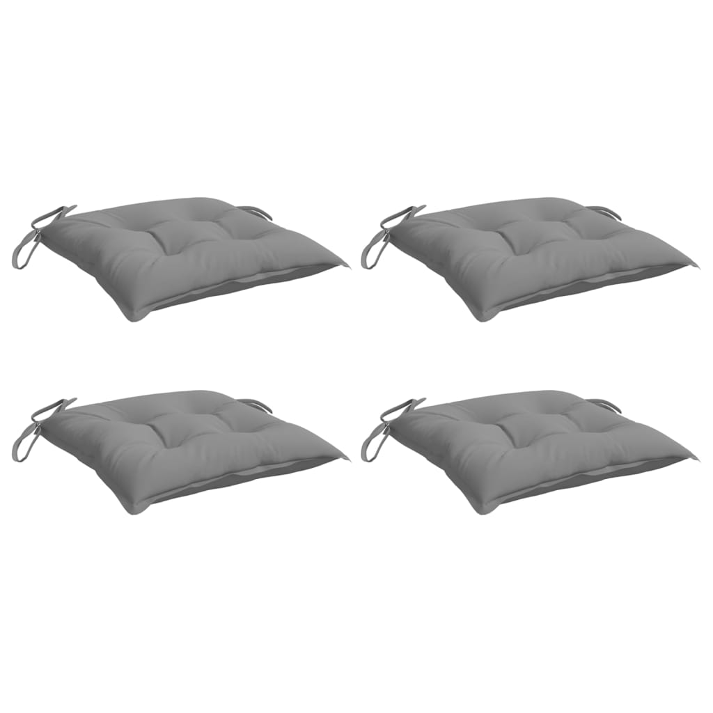 Cuscini di sedia Vidaxl 4 St 50x50x7 cm tessuto oxford grigio