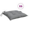 Cojines de silla Vidaxl 6 pcs 50x50x7 cm Oxford Fabric Gray