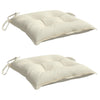 VidaXL cojines para silla 2uds 50x50x7 cm tela oxford crema blanco