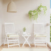 VidaXL cojines para silla 2uds 50x50x7 cm tela oxford crema blanco