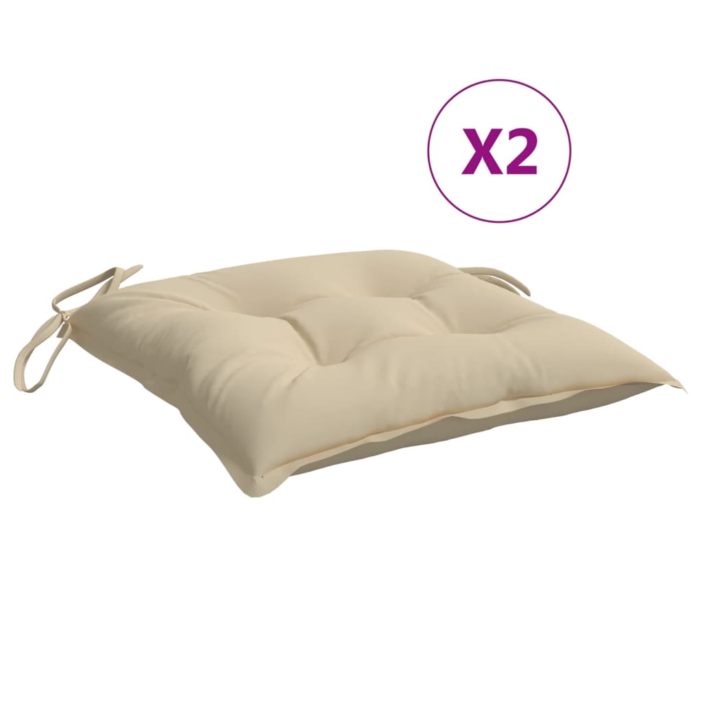 Cuscini da pallet Vidaxl 2 ST 50x50x7 cm tessuto oxford beige