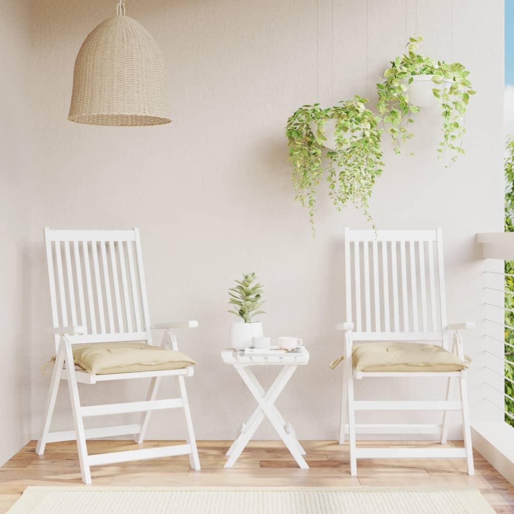 Cuscini da pallet Vidaxl 2 ST 50x50x7 cm tessuto oxford beige