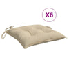 Cojines de paleta Vidaxl 6 st 50x50x7 cm Oxford Fabric beige