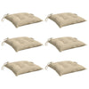 Cojines de paleta Vidaxl 6 st 50x50x7 cm Oxford Fabric beige