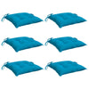 Cojines de palet Vidaxl 6 st 50x50x7 cm oxford tela azul