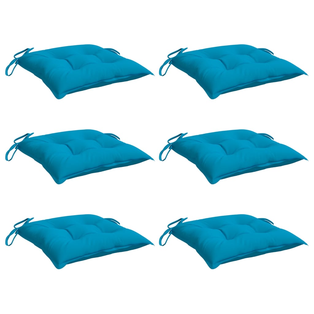 Cuscini di pallet Vidaxl 6 ST 50x50x7 cm tessuto azzurro azzurro