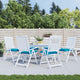 Cuscini di pallet Vidaxl 6 ST 50x50x7 cm tessuto azzurro azzurro