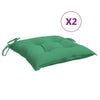 VidaXL cojines palet 2uds 50x50x7 cm tela oxford verde