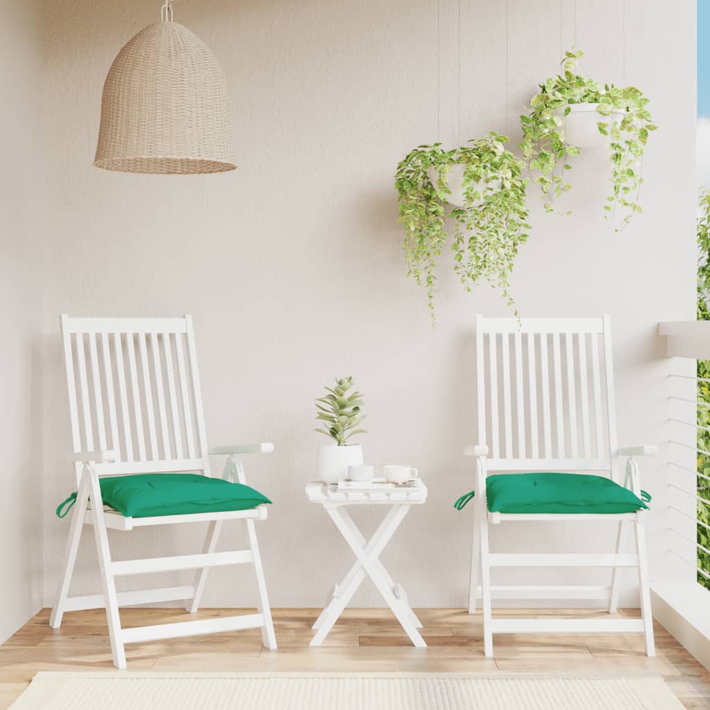 Cuscini per pallet VidaXL 2 pezzi 50x50x7 cm in tessuto oxford verde