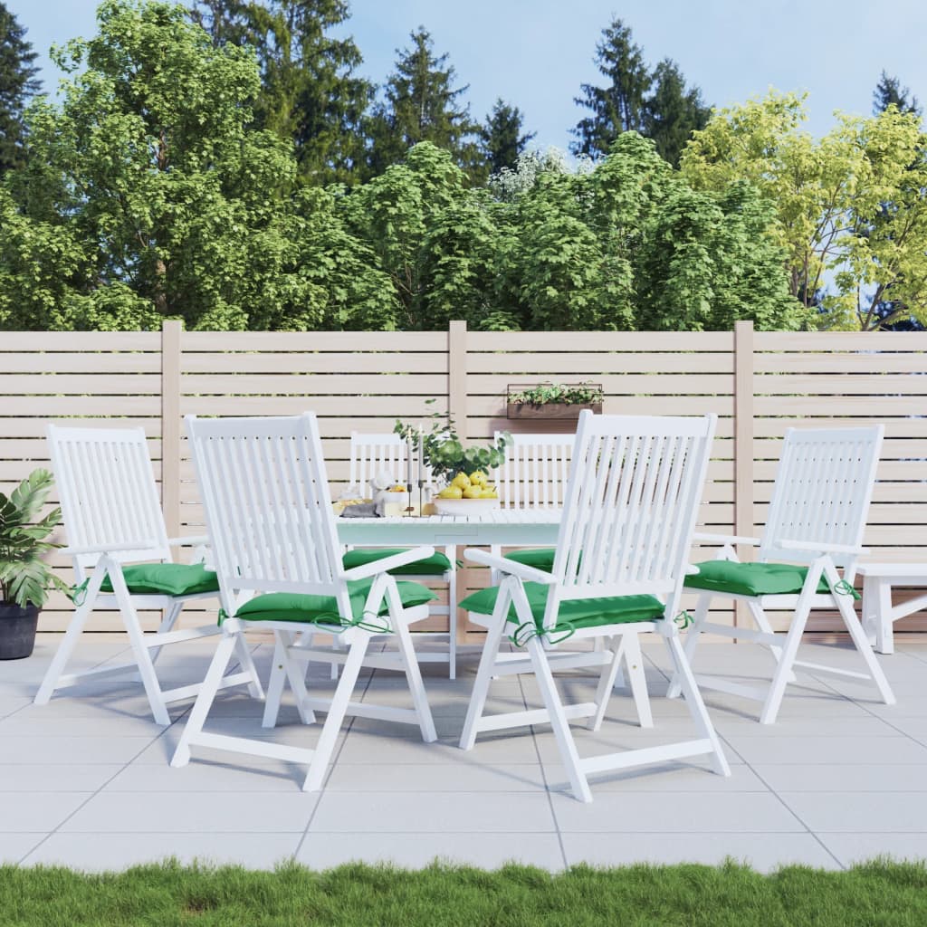 Vidaxl Pallet Cushions 6 ST 50x50x7 cm tessuto oxford verde