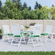 Vidaxl Pallet Cushions 6 ST 50x50x7 cm tessuto oxford verde