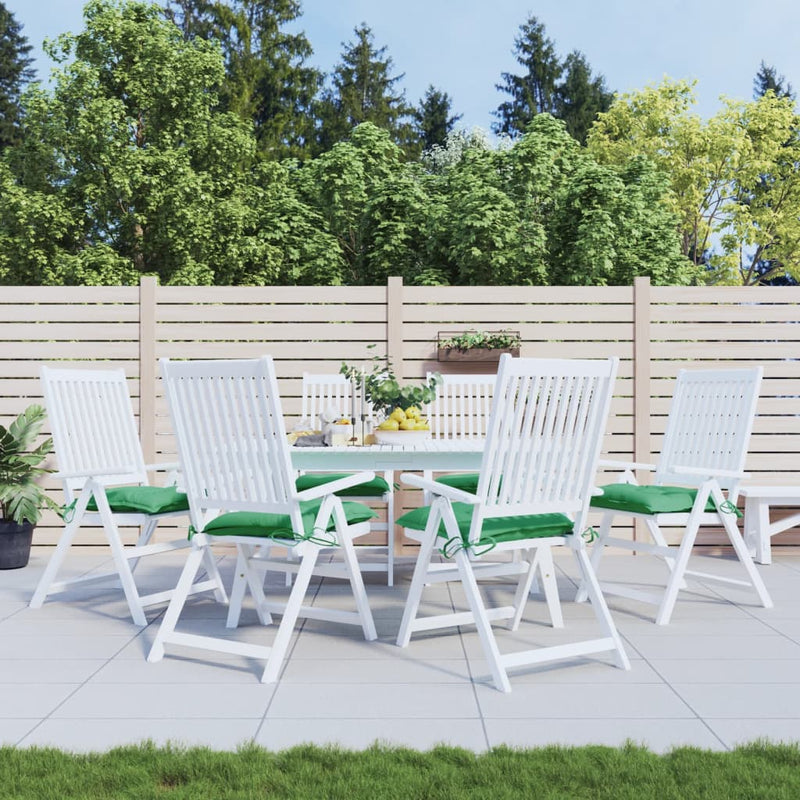 Vidaxl Pallet Cushions 6 ST 50x50x7 cm tessuto oxford verde