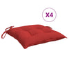 Cuscini di pallet Vidaxl 4 ST 50x50x7 cm tessuto rosso rosso