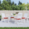 Cojines de paleta Vidaxl 4 ST 50X50X7 CM Oxford Fabric Red