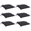 Vidaxl Pallet Cushions 6 St 50x50x7 cm tessuto oxford nero