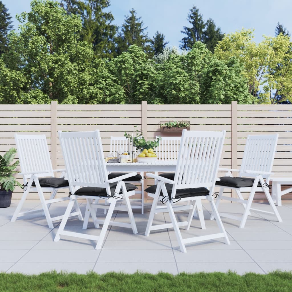 Vidaxl Pallet Cushions 6 St 50x50x7 cm tessuto oxford nero