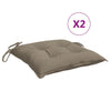 Cojines de paleta Vidaxl 2 ST 50X50X7 CM Oxford Fabric Taupe