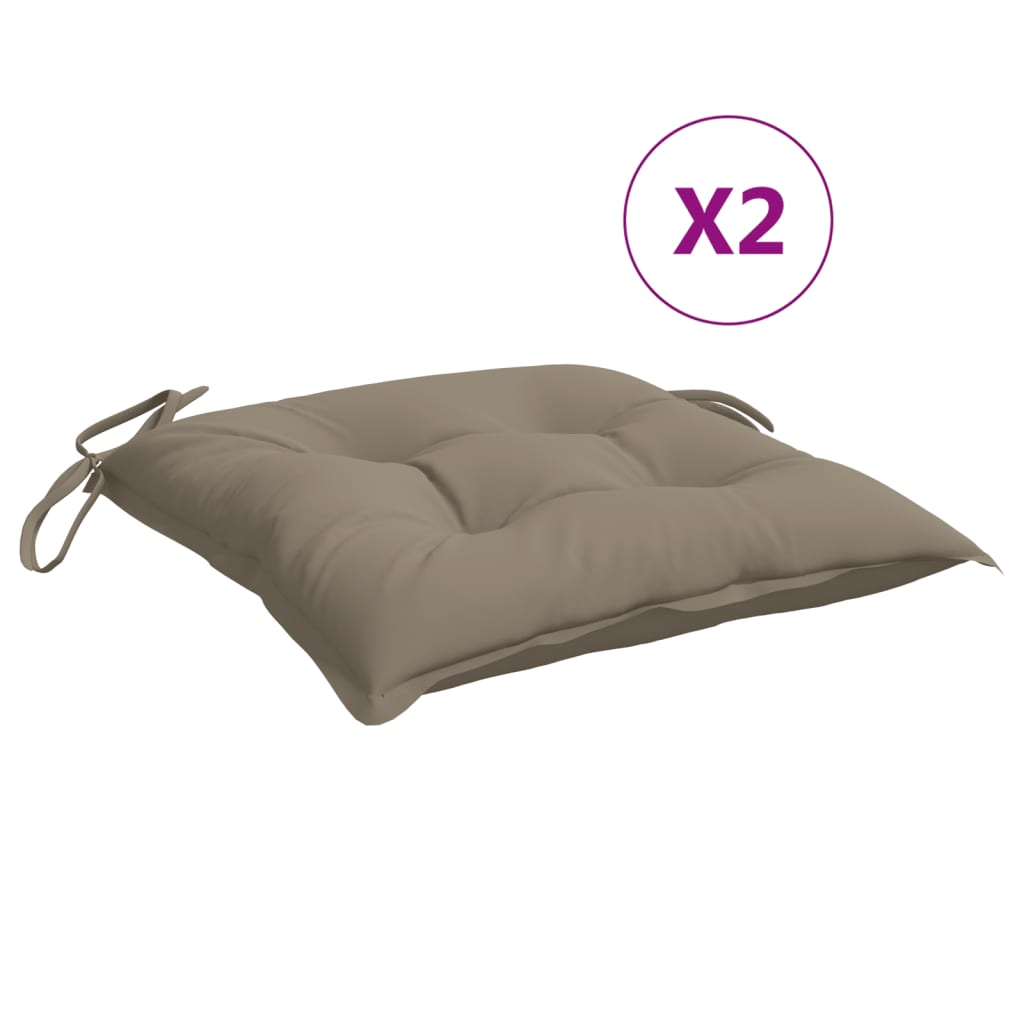 Cojines de paleta Vidaxl 2 ST 50X50X7 CM Oxford Fabric Taupe