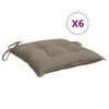 Cuscini di pallet Vidaxl 6 ST 50x50x7 cm tessuto Oxford Taupe