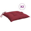 Vidaxl Pallet Cushions 2 St 50x50x7 cm Vino in tessuto Oxford rosso