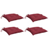 Cojines de paleta Vidaxl 4 st 50x50x7 cm oxford tela vino rojo