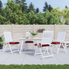 Cojines de paleta Vidaxl 4 st 50x50x7 cm oxford tela vino rojo