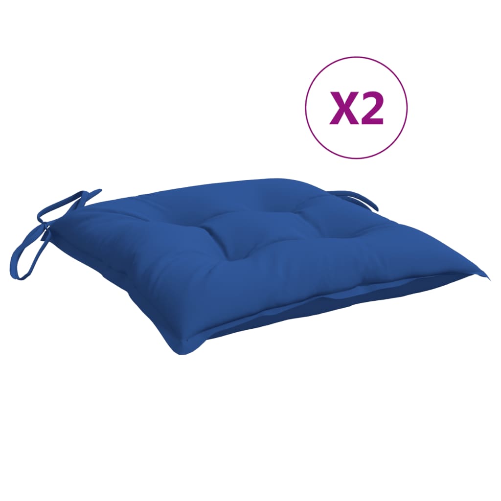 Vidaxl Pallet Cushions 2 ST 50x50x7 cm tessuto blu blu