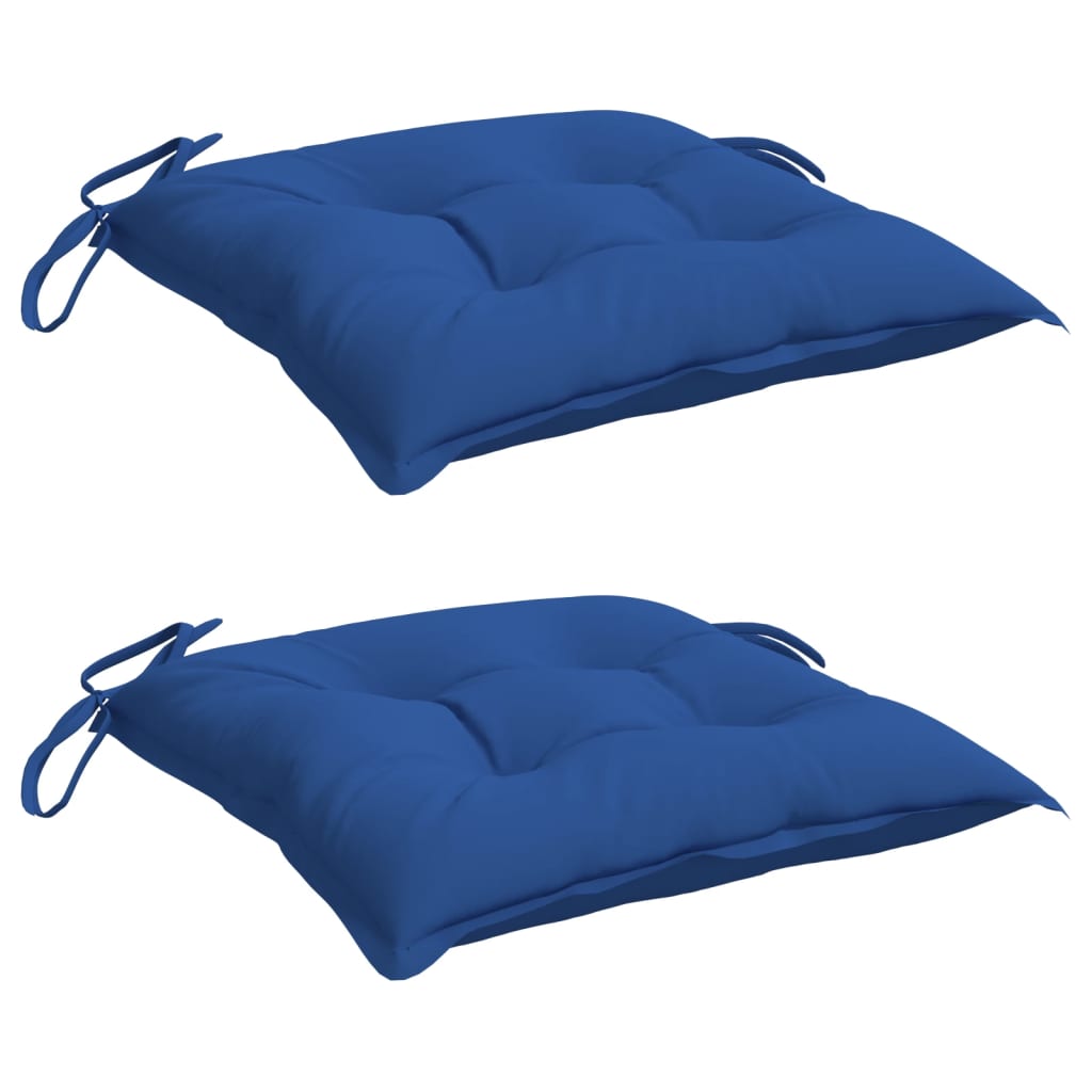 Vidaxl Pallet Cushions 2 ST 50x50x7 cm tessuto blu blu