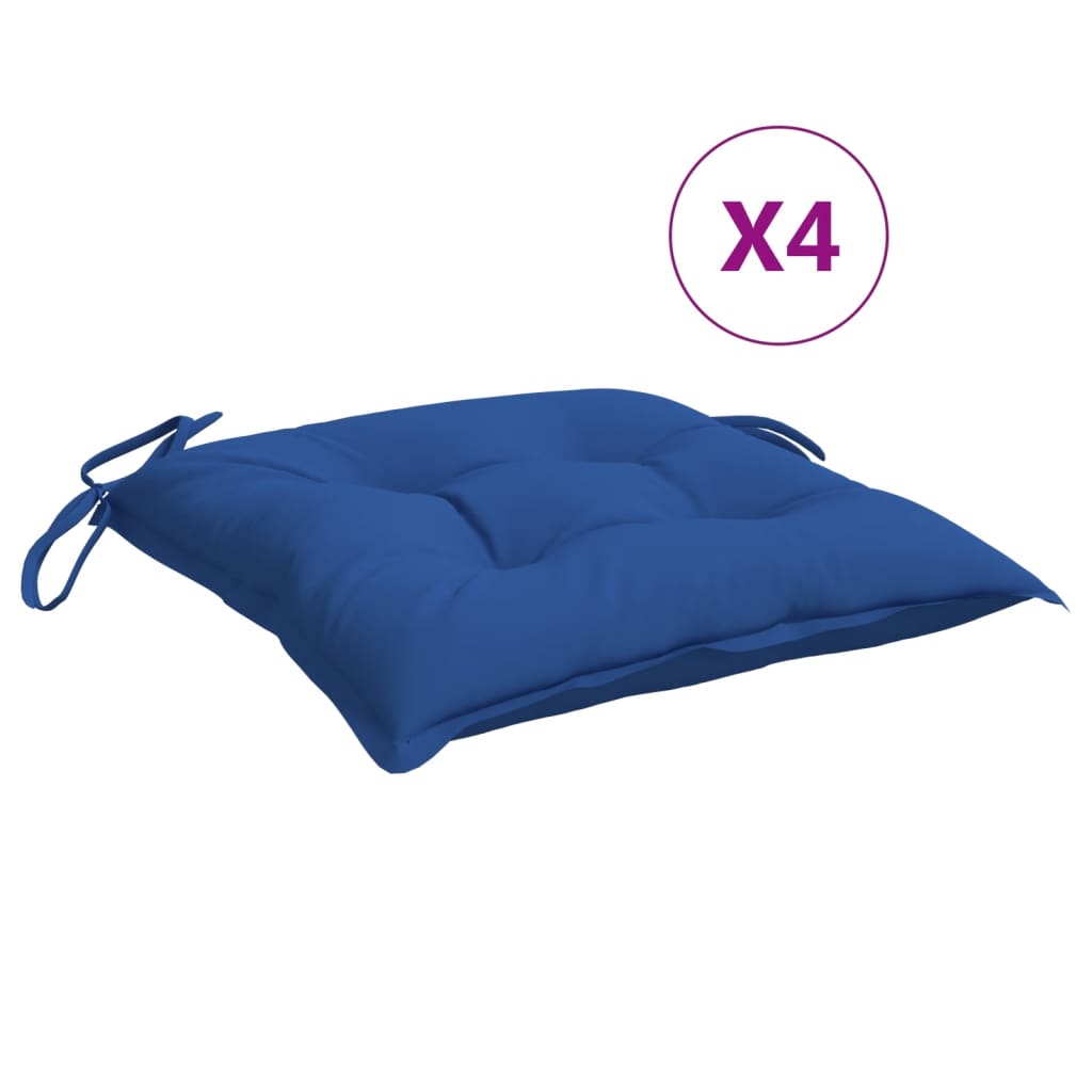 Vidaxl Pallet Cushions 4 ST 50x50x7 cm tessuto blu blu