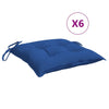 Vidaxl Pallet Cushions 6 ST 50x50x7 cm tessuto blu blu