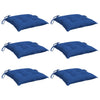 Vidaxl Pallet Cushions 6 ST 50x50x7 cm tessuto blu blu