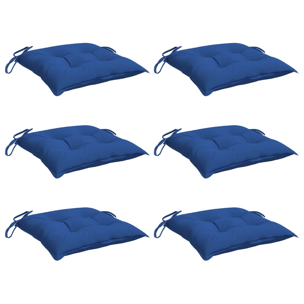 Vidaxl Pallet Cushions 6 ST 50x50x7 cm tessuto blu blu