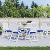 Vidaxl Pallet Cushions 6 ST 50x50x7 cm tessuto blu blu