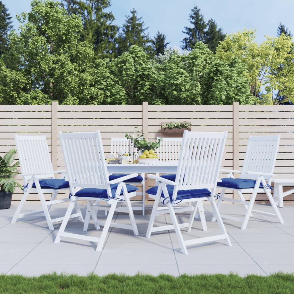 Vidaxl Pallet Cushions 6 ST 50x50x7 cm tessuto blu blu