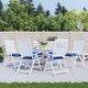 Vidaxl Pallet Cushions 6 ST 50x50x7 cm tessuto blu blu