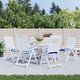 Cuscini da sedia Vidaxl 6 ST 50x50x7 cm tessuto bianco e blu a strisce