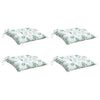 Cojines de silla Vidaxl 4 ST 50X50X7 CM Patrón de hoja de tela