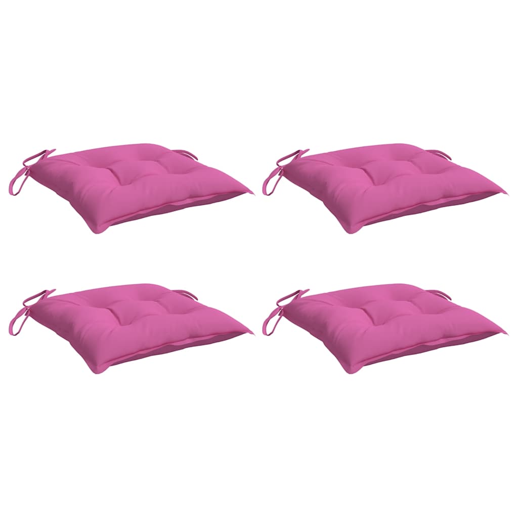 Cojines de silla Vidaxl 4 st 50x50x7 cm oxford tela rosa