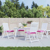 Cojines de silla Vidaxl 4 st 50x50x7 cm oxford tela rosa