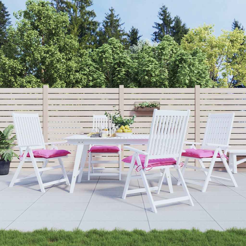 Cojines de silla Vidaxl 4 st 50x50x7 cm oxford tela rosa