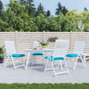 Cojines de silla Vidaxl 4 ST 50X50X7 CM Turquesa Turquesa