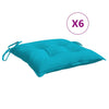 Cojines de silla Vidaxl 6 ST 50X50X7 CM Turquesa