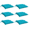 Cojines de silla Vidaxl 6 ST 50X50X7 CM Turquesa