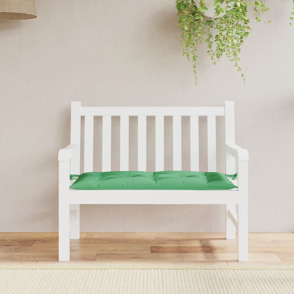 VidaXL cojín para banco de jardín 100x50x7 cm tela oxford verde
